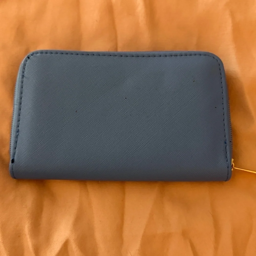 Blue Zip Wallet